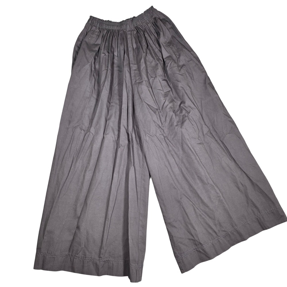 Vintage Gene Ewing BIS Wide Leg Pants Medium Gray Culottes USA Lagenlook Boho